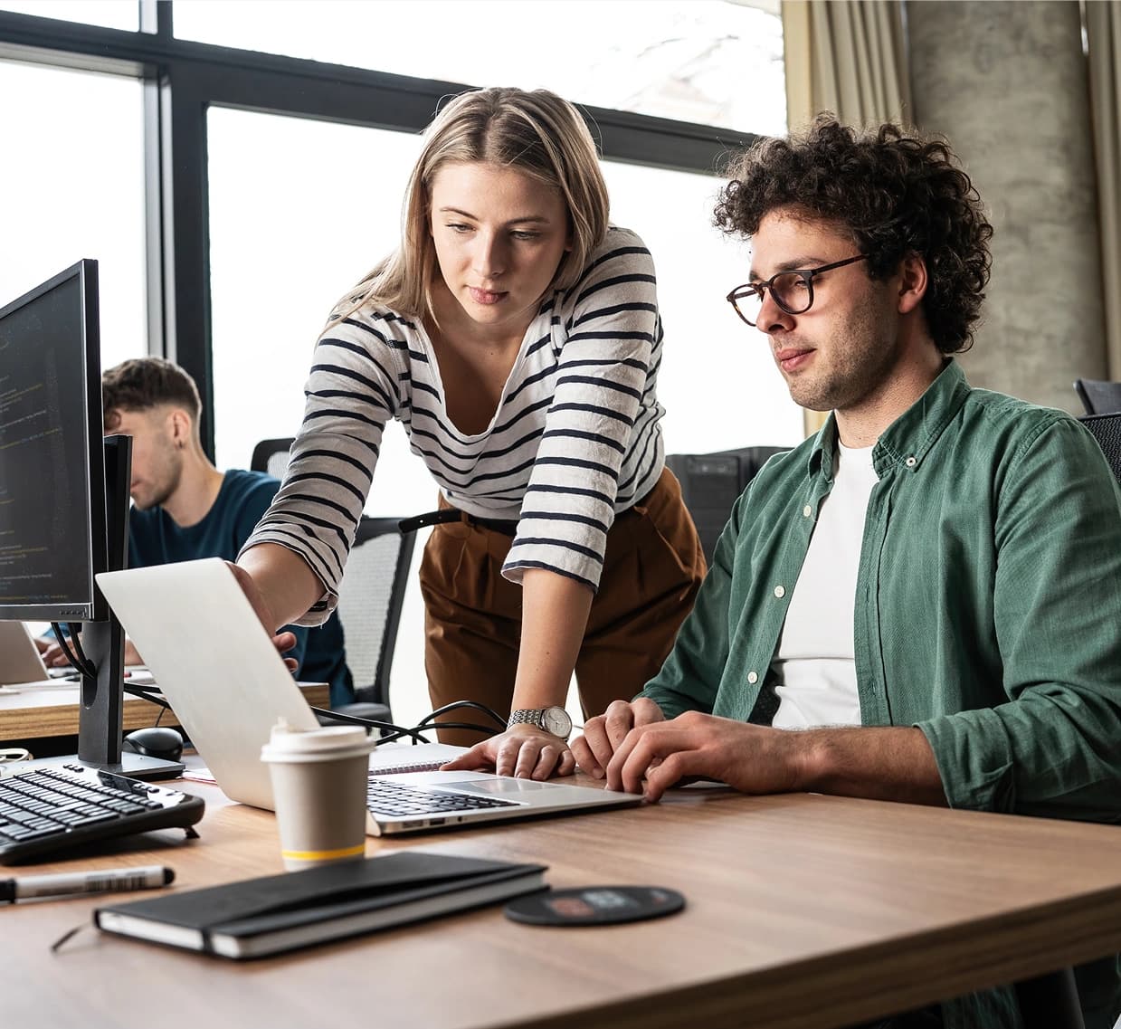 Students studying together